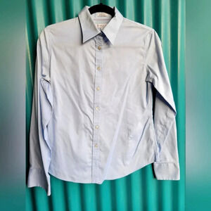 Hudson Room Light Blue Fitted Dress Shirt Button Down Long  Sleeves Size 4